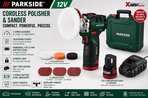 Parkside 12v cordless - parkside, polisher