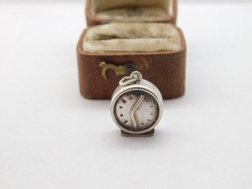 Sterling silver alarm clock - sterling,
