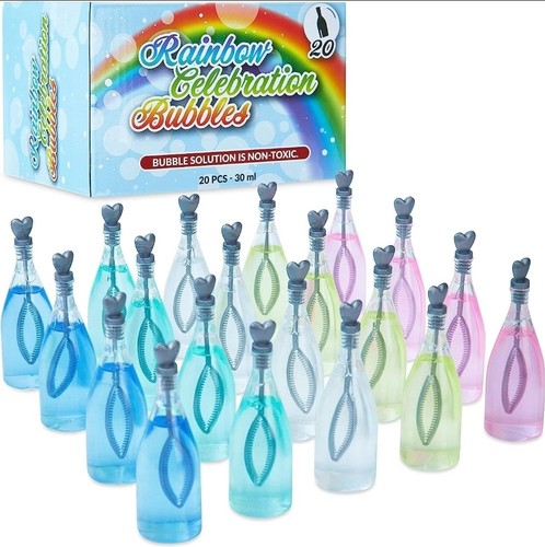 Party bubbles rainbow bottles - rainbow,