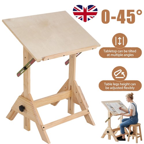 Height adjustable art desk - art,