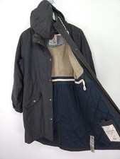 Seasalt Plant Hunter 2 Coat Size 10 Grey Waterproof Parka Jacket Outdoor Fleece