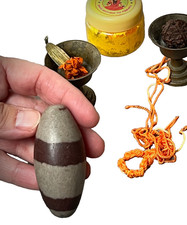 SHIVA LINGAM EGG SHAPED STONES FROM SACRED NARMADA RIVER MAHESHWAR GHATS