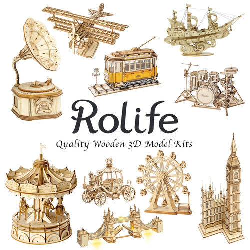 Robotime rolife wooden tg - rolife, 3d