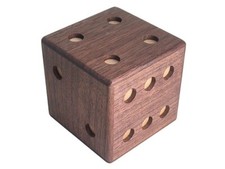 Japanese Yosegi Karakuri Gimmick Japanese Puzzle Box Wooden Dice NEW