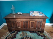 Antique, Solid Oak, Carved