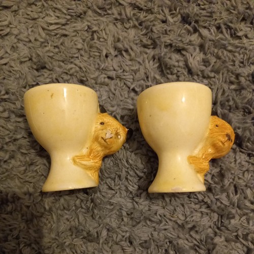 Vintage sooty china egg - cup, by