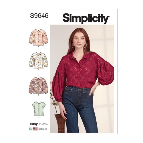 Simplicity 9646 misses tops - misses,