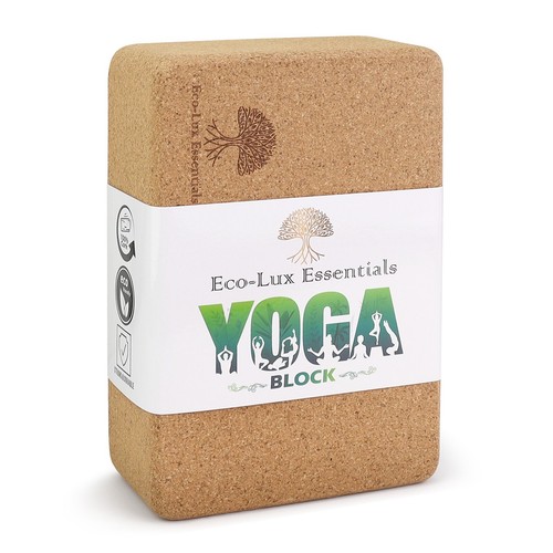 Eco lux cork yoga block - cork,