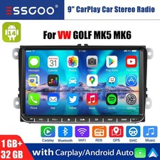 Android 14 Apple CarPlay For VW Caddy Polo GOLF MK5 MK6 Car Stereo Radio SAT GPS