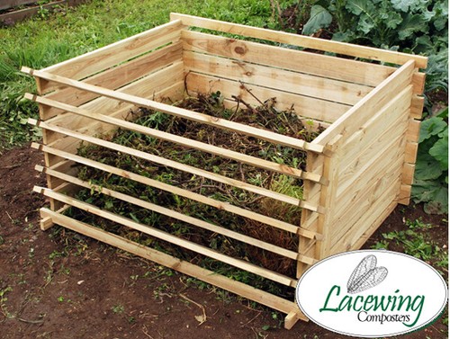 Wooden compost bin - wooden,