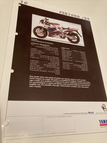 Yamaha fzr1000 1995 yzf750sp - fzr1000,