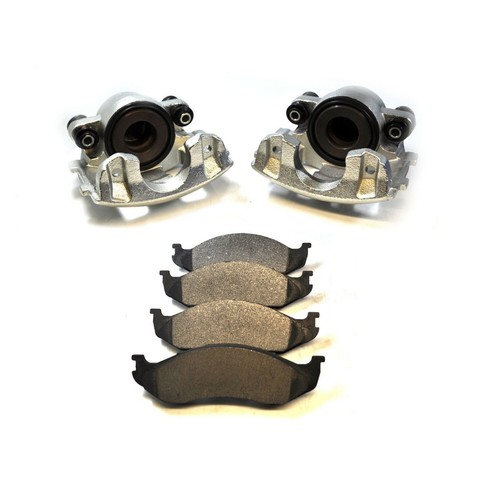 Front brake caliper with pads - with,