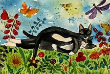 kittens among Flowers. A4