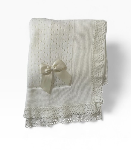 Baby blanket shawl ivory with - blanket,