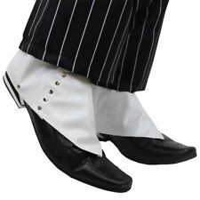 1920's SPATS SHOE COVERS ADULTS MEN'S GANGSTER FANCY DRESS MAFIA PIMP ACCESSORY