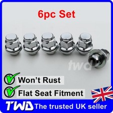 6x ALLOY WHEEL NUTS FOR TOYOTA