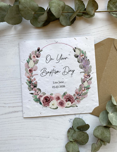 Personalised baptism card - baptism,