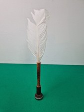 Hand Made Feather Quill Biro Pen & Stand A/F