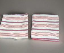 IKEA Alvine Raffla Pillow Cover  SET (2) 25x25 Woven Stripes 100% Cotton Buttons