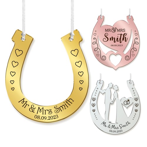 Personalised wedding horseshoe - personalised,