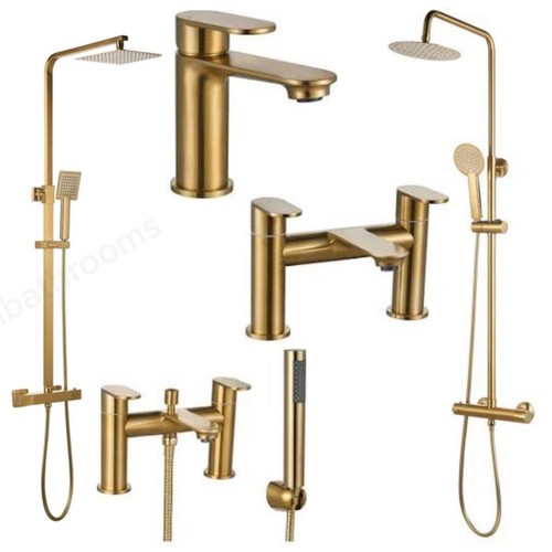 Brushed brass albury - brass, taps