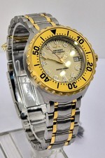 V/RARE Gent's ORIENT Light Powered 4000 WR 200M Diver's Solar Watch All S/STEEL