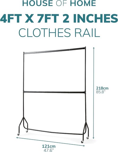 Clothes rail two tier - clothes,