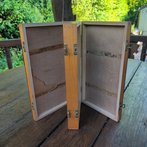 Vintage industrial wooden case - wooden,