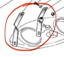 Ducati Bevel dashboard bracket pair (untwisted)