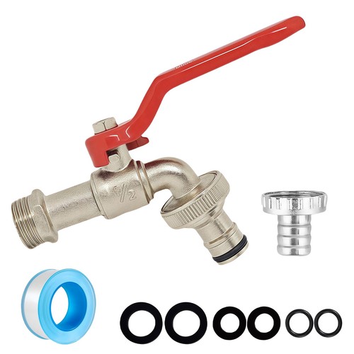 Garden tap with - garden, red