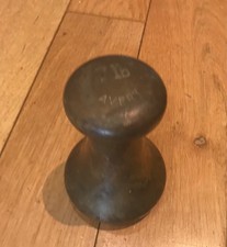 Antique / Vintage Avery 7lb Capstan Brass Weight Doorstop Rare Beautiful Old