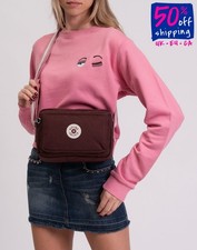 RRP€184 KIPLING Crossbody Bag Logo Adjustable Strap Zip Closure