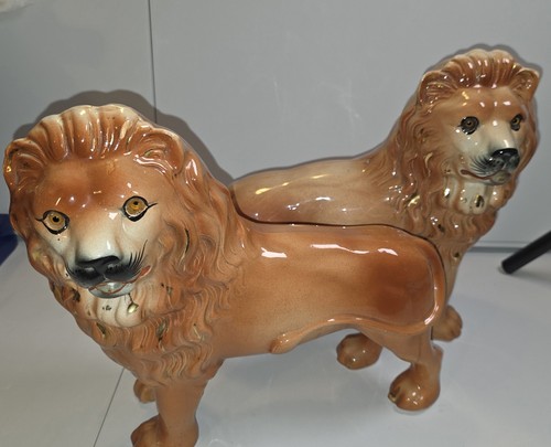 Pair staffordshire lion - pair, of