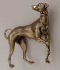 Vintage Brass Greyhound Dog