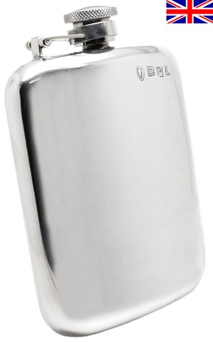 Sheffield pewter hip flask 6oz - flask,