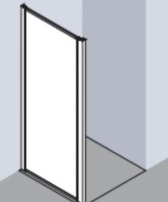 KERMI CADA 800mm SHOWER SIDE PANEL SILVER CATWD08019VPK