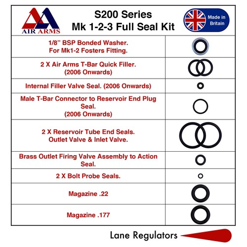 Air arms s200 seal service - air,