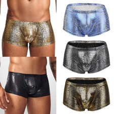 Mens Wet Look Faux Leather