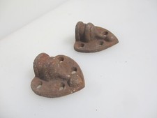 Victorian Iron Gate Hinges Brackets Holder Antique Old Door Strap Vintage Pair