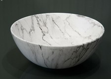 Marble Sink Basin Round Ceramic Marble Effect stylish Surface Mounted