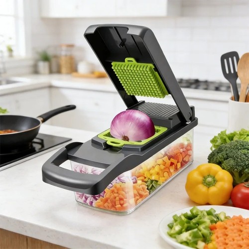 Vegetable chopper and - 16-in-1,