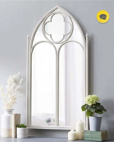 Metal arched window mirror - arched,