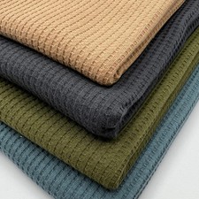 Soft Waffle Cotton Jersey Fabric 210 GSM 4 Way Stretch