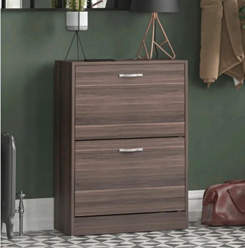 Brown shoe cabinet with - with, 2