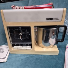 Retro 1980s Compact Teasmade By SWAN 10883 1985 Tested Working.