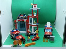 Lego City Set Number 60215 Fire Station  Complete & Fire Chief Car 60231