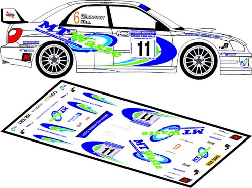 Decals subaru impreza - 1/43,