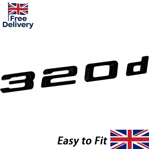 Gloss black 320d badge - black,