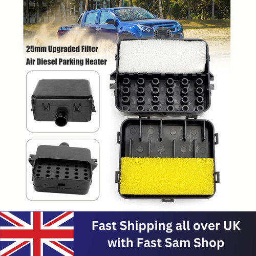 25mm black filter silencer air - 25mm,