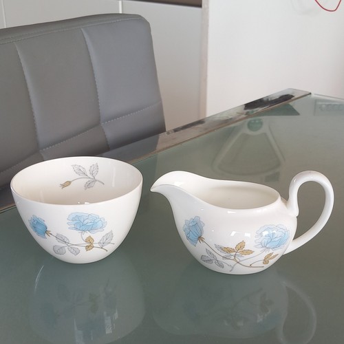 Wedgwood ice rose sugar bowl - sugar,